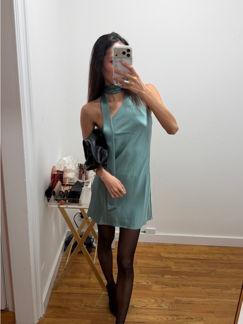 Reformation Keagan 100% Silk One Shoulder Mini Dress - Size XS